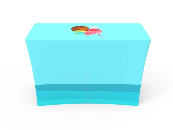 4 ft Stretch fit table cover with zippered back - Image 2