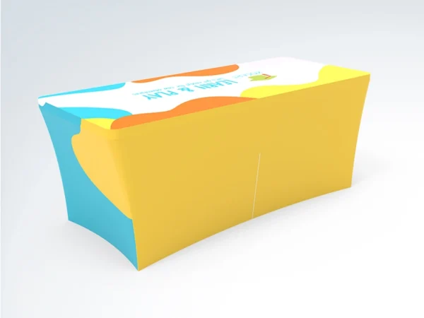 6 ft Stretch fit table cover with zippered back - Image 4