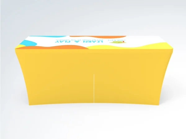 6 ft Stretch fit table cover with zippered back - Image 5
