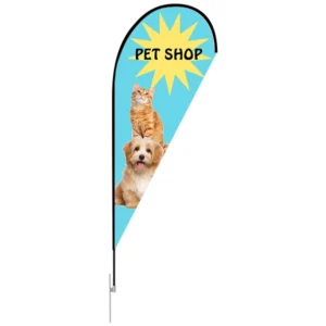 Teardrop Banner with Ground Spike