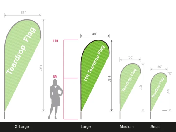 Teardrop Banner with Cross Base - Image 4