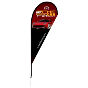Teardrop Banner - Medium 8ft - with Ground Spike