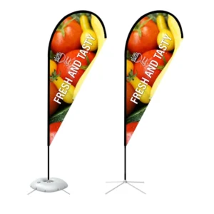 Teardrop Banner - Small 7ft - with Cross Base
