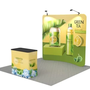 Custom Branded Curved 8ft trade show display kit 01