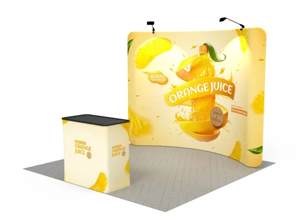 Custom Branded Curved 10ft trade show display kit 02 - Image 2