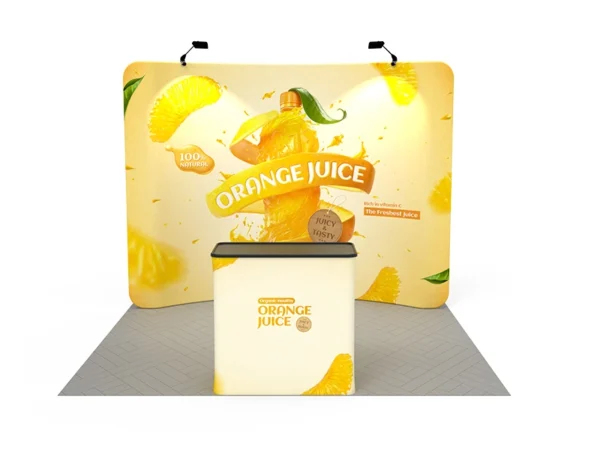 Custom Branded Curved 10ft trade show display kit 02 - Image 3