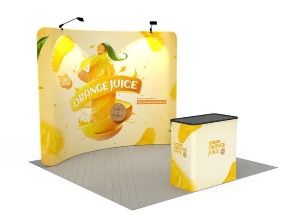 Custom Branded Curved 10ft trade show display kit 02 - Image 4