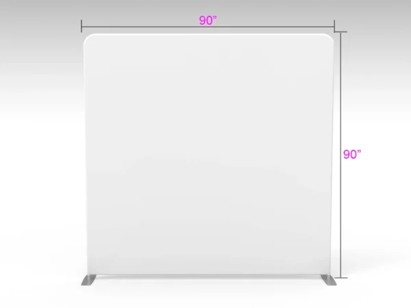 8 ft straight tension fabric backdrop with 2-side white fabric - Image 2