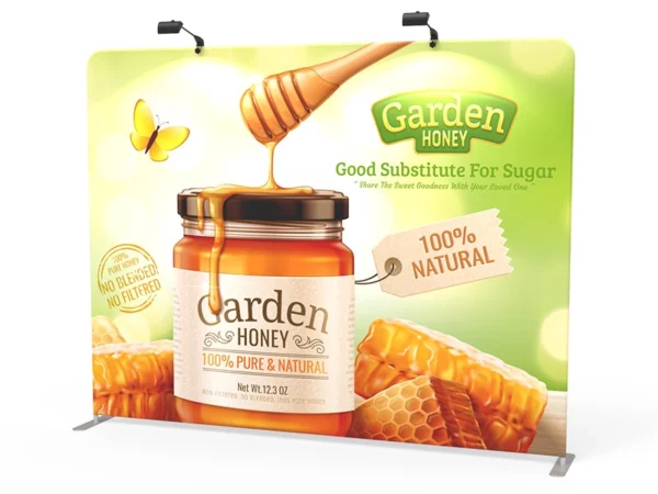 10ft Straight Tension Fabric Trade Show Display Wall