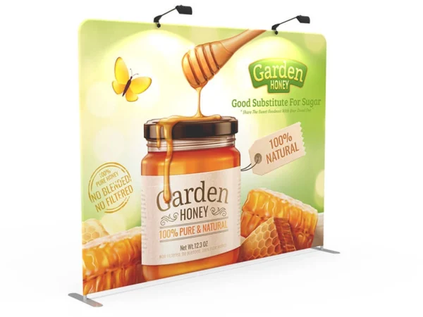 10ft Straight Tension Fabric Trade Show Display Wall - Image 3