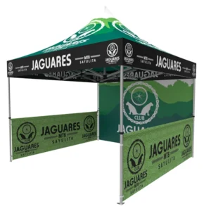 Pop-up Tent 10x10ft with Double-sided Full Backwall & 2x Double-sided Half Side Panel