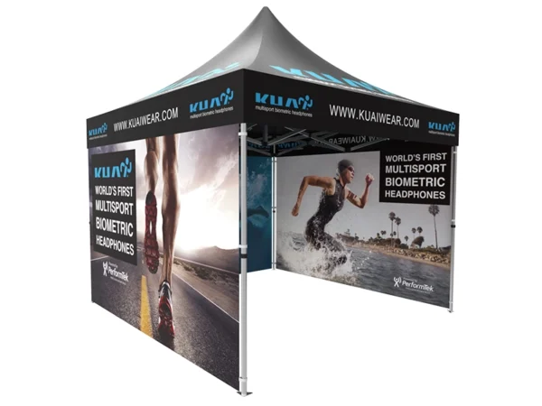 Pop-up Tent with Backwall & 2x Full Side Panel - Image 4