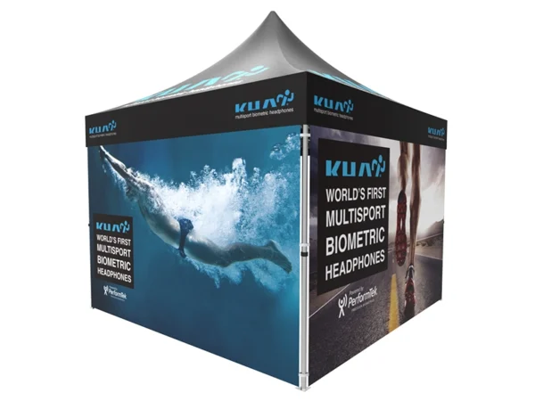 Pop-up Tent with Backwall & 2x Full Side Panel - Image 3