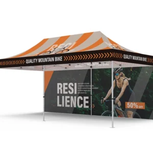 Pop-up Tent 10x20ft with Double-Sided Full Backwall