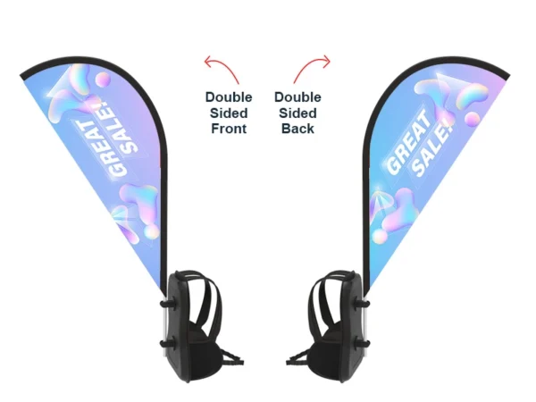 Walking Backpack Flag - Teardrop - Image 6