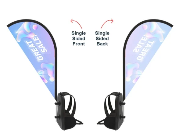 Walking Backpack Flag - Teardrop - Image 3