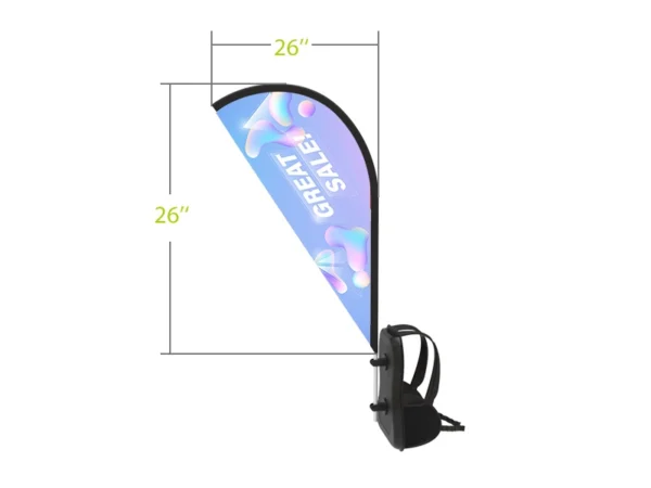 Walking Backpack Flag - Teardrop - Image 2